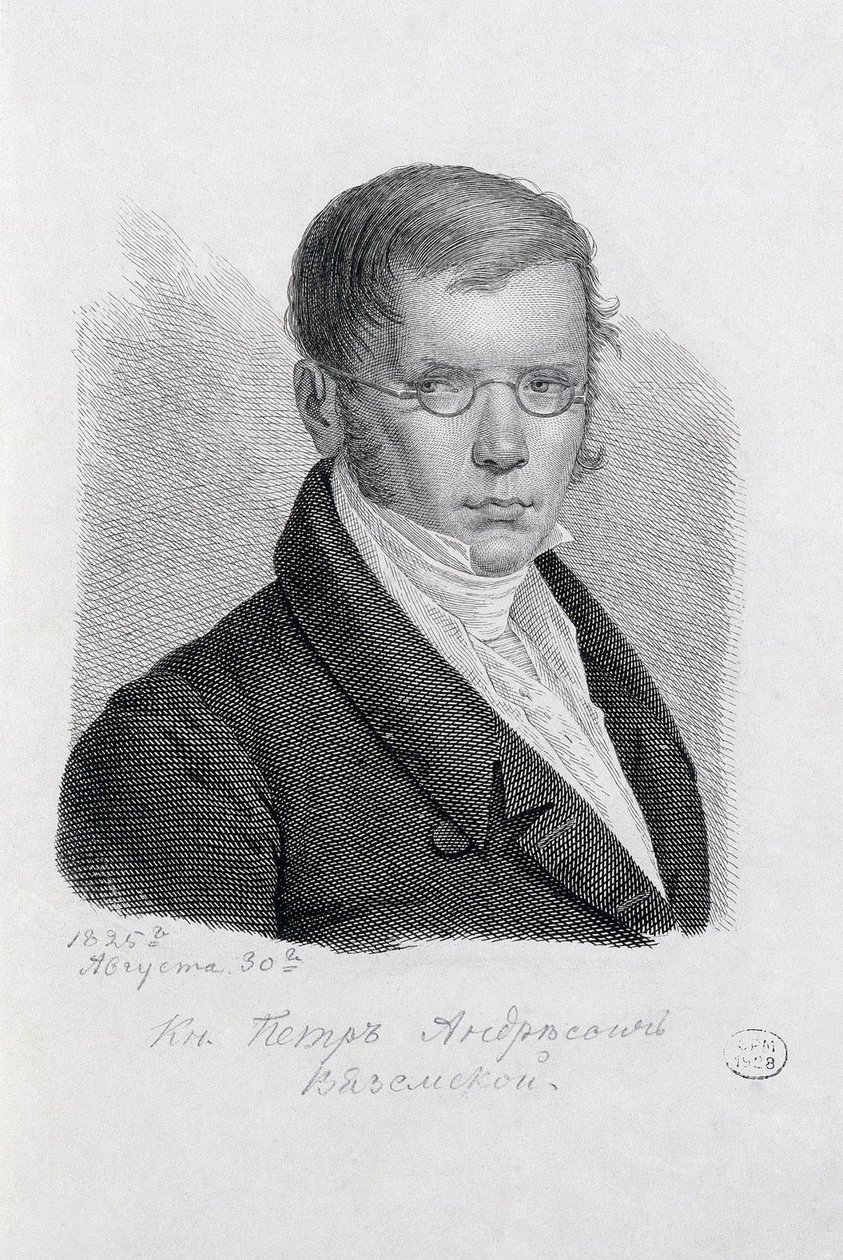 Portrét básníka knížete Petra Andrejeviče Vjazemského 1792-1878. od Konstantin Yakovlevich Afanasyev