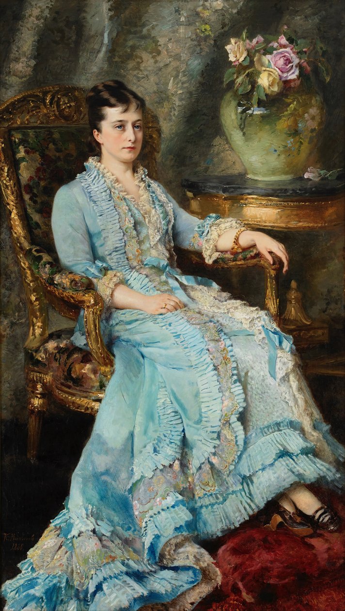 Portrét princezny Jekatěriny Michajlovny Dolgorukové 1847-1922, 1880. od Konstantin Yegorovich Makovsky