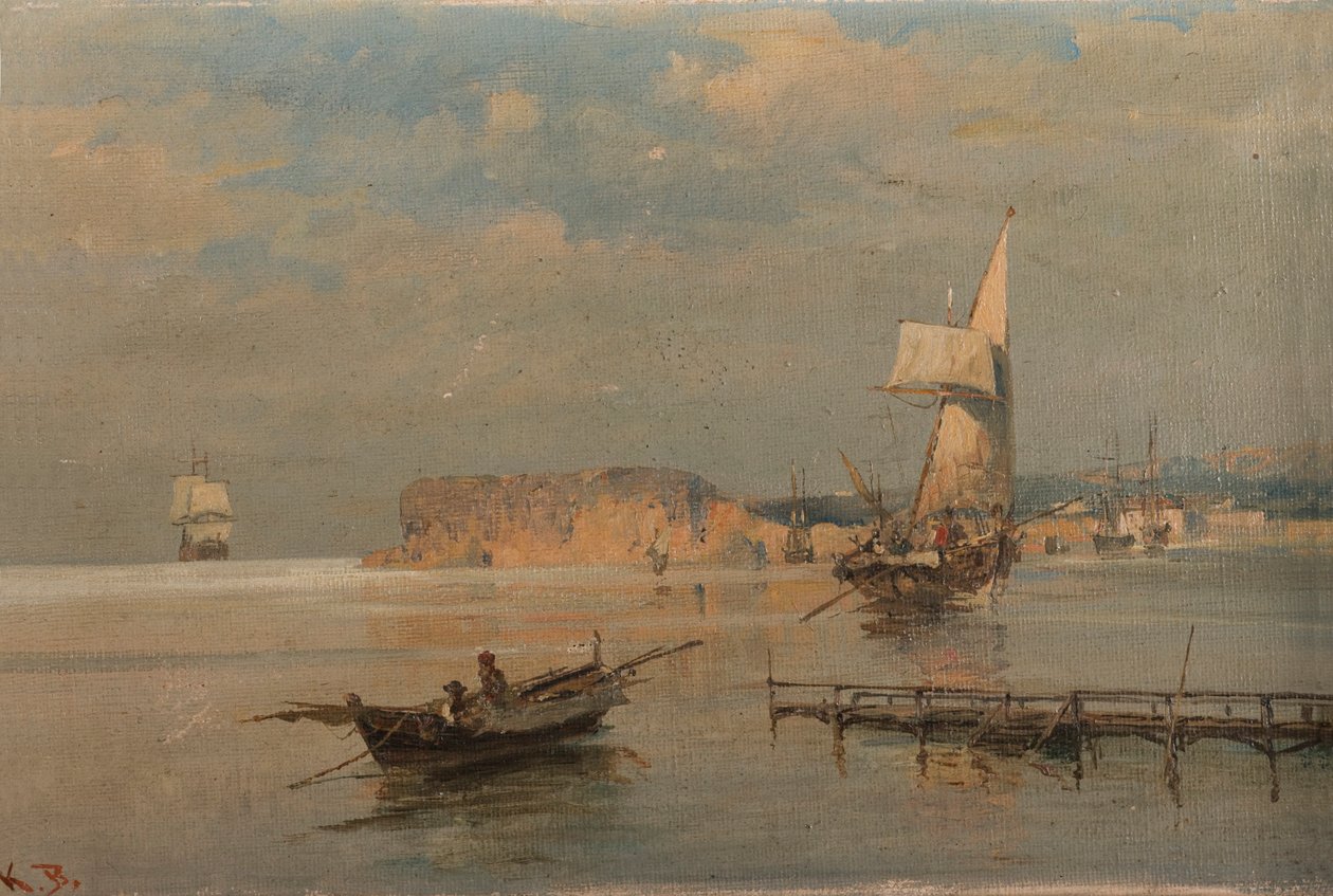 Lodě v přístavu od Konstantinos Volanakis