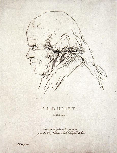 Jean-Louis Duport ve věku 80 let (1749-1819) (lept) od Korblin (after)