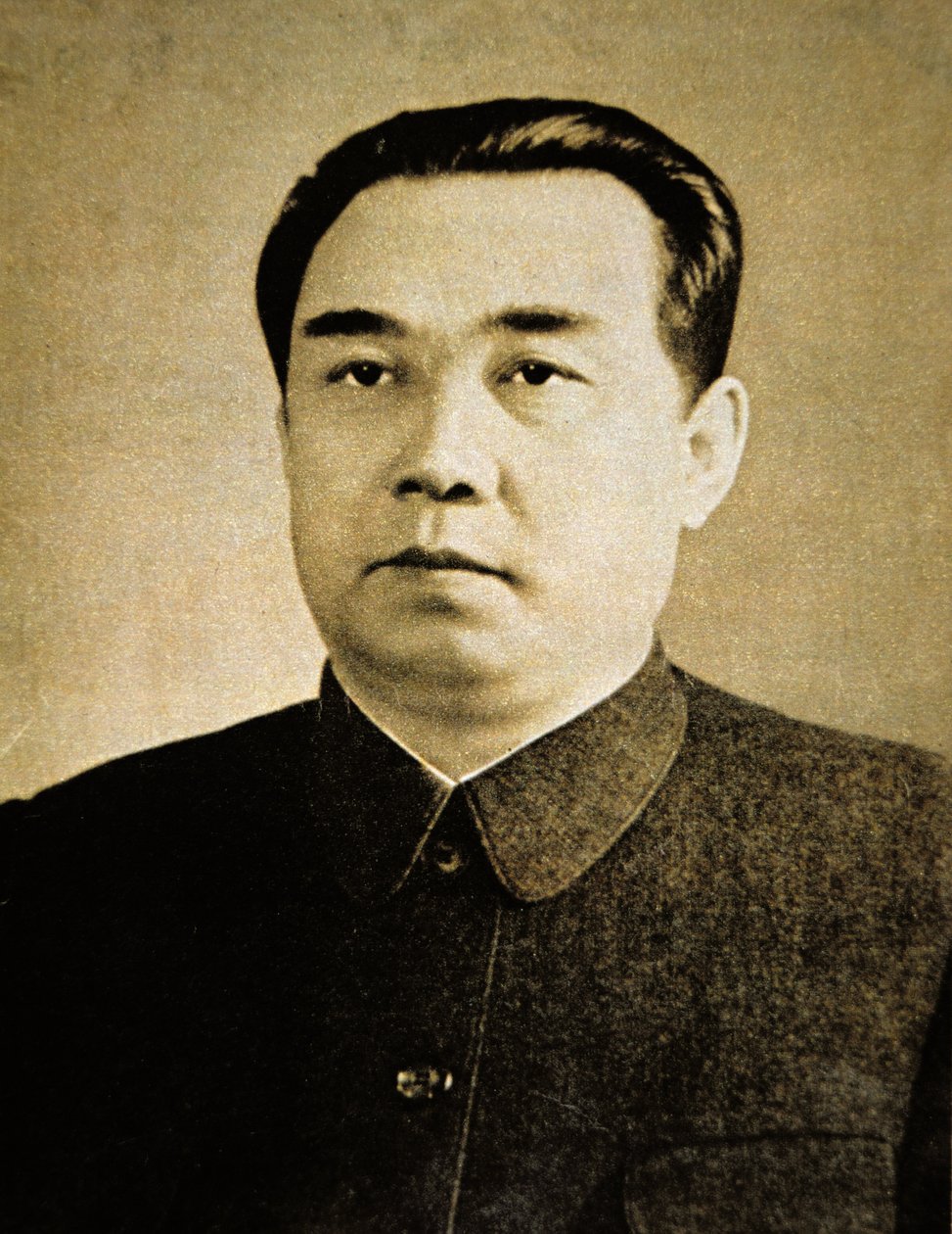 Kim Il Sung (černobílá fotografie) od Korean Photographer