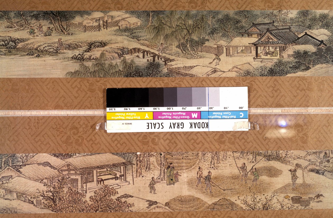 Art Coreen: krajina čtyř ročních období připisovaná Kim Tu Ryang (Tu-Ryang) (1686-1764) od Korean School