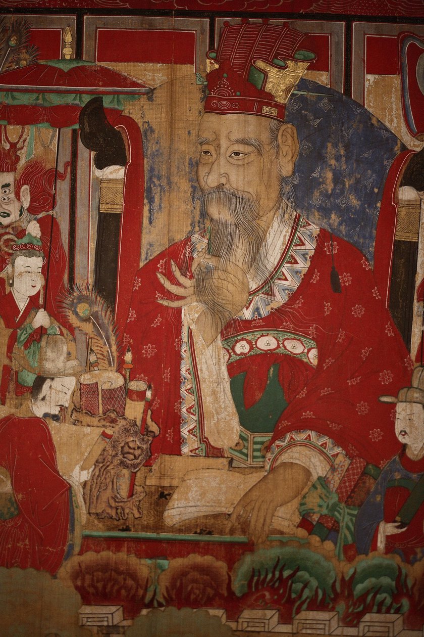 Byeonseong, šestý král pekla (detail), 1798 od Korean School