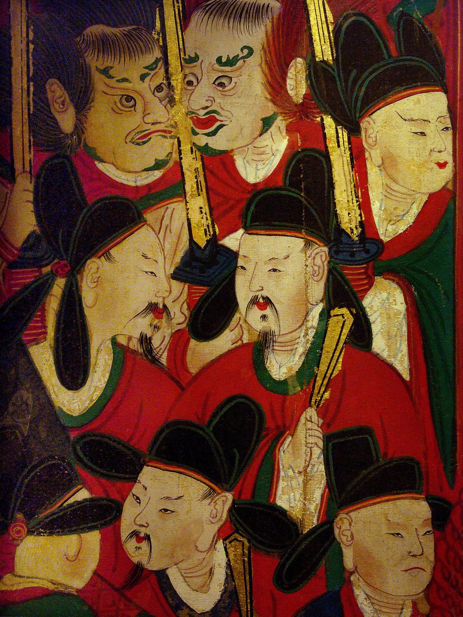 Detail portrétu šestého krále (Danjong od Korean School
