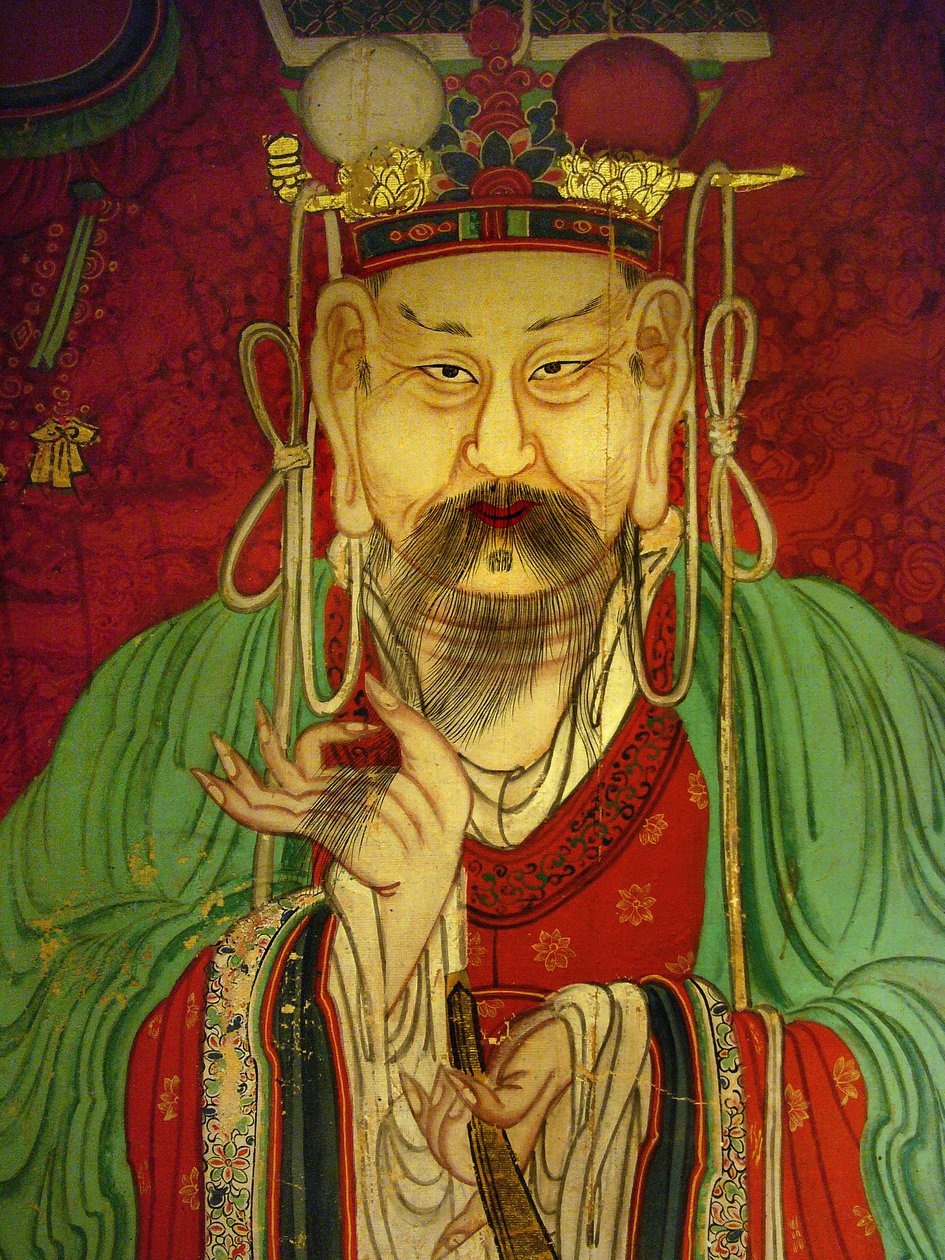Detail, portrét sedmého krále (Sejo od Korean School