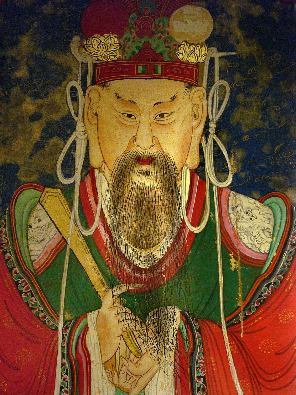 Detail, portrét desátého krále (Yeonsangun od Korean School