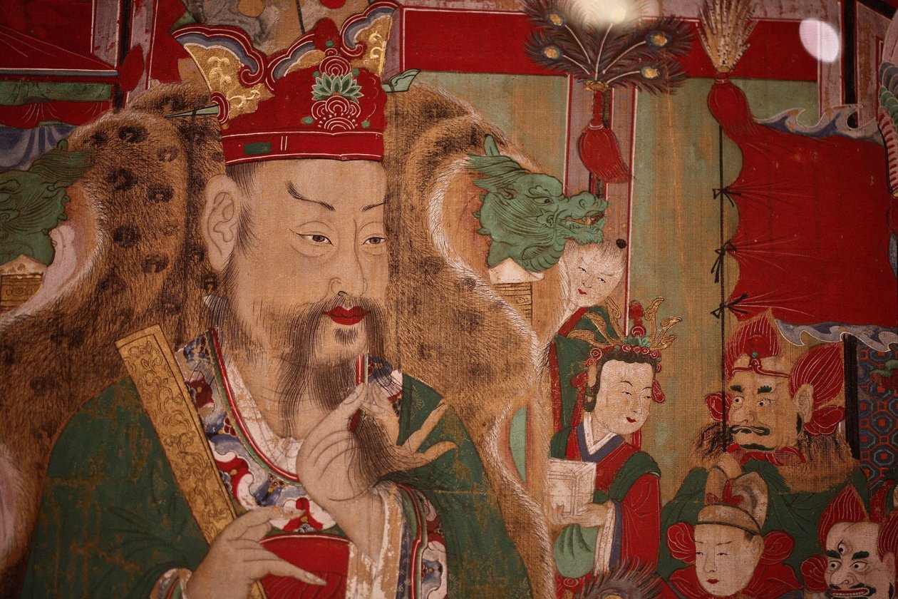 Ogwan, čtvrtý král pekel (detail), 1798 od Korean School