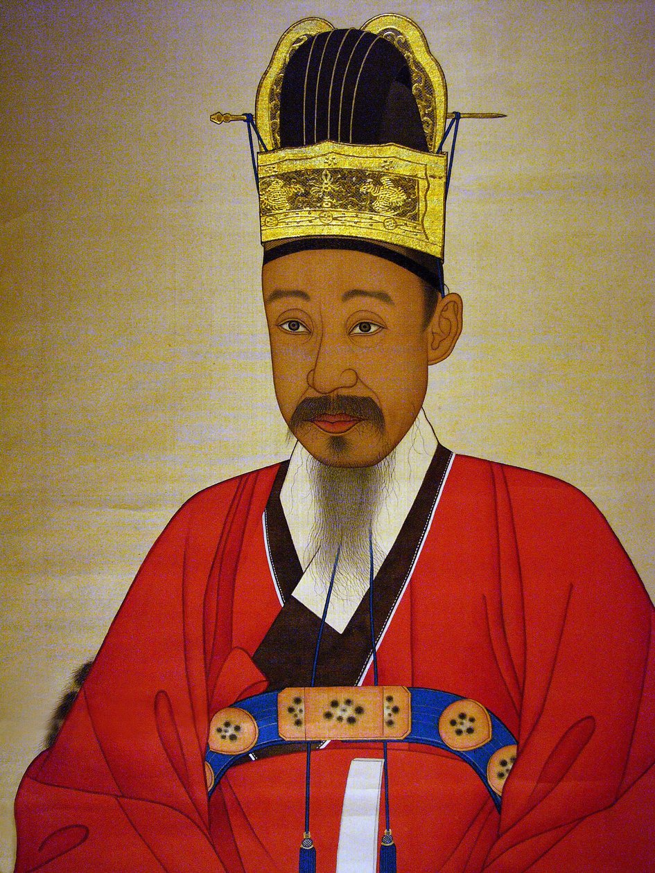 Portrét Yi Haeung (nebo „Shibaek“) od Korean School
