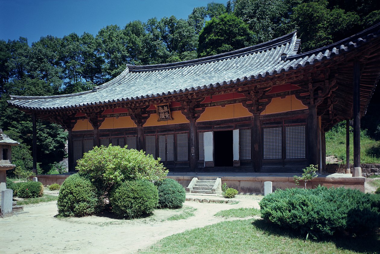 Chrám Pusok-sa, přestavěný v roce 1358 od Korean School