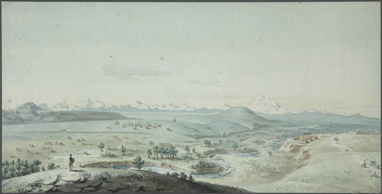 Pohled na pevnost Konstantinogorsk z hory Mashuk, 1805 od Korneev
