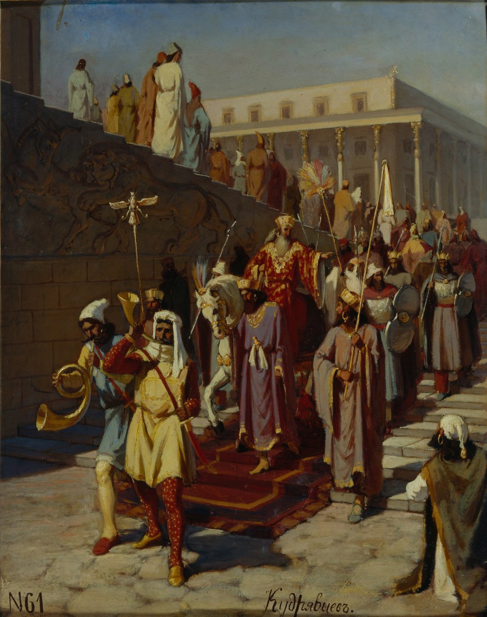 Triumfální procesí Haman, 1875 od Kozma Nikiforovich Kudryavtsev