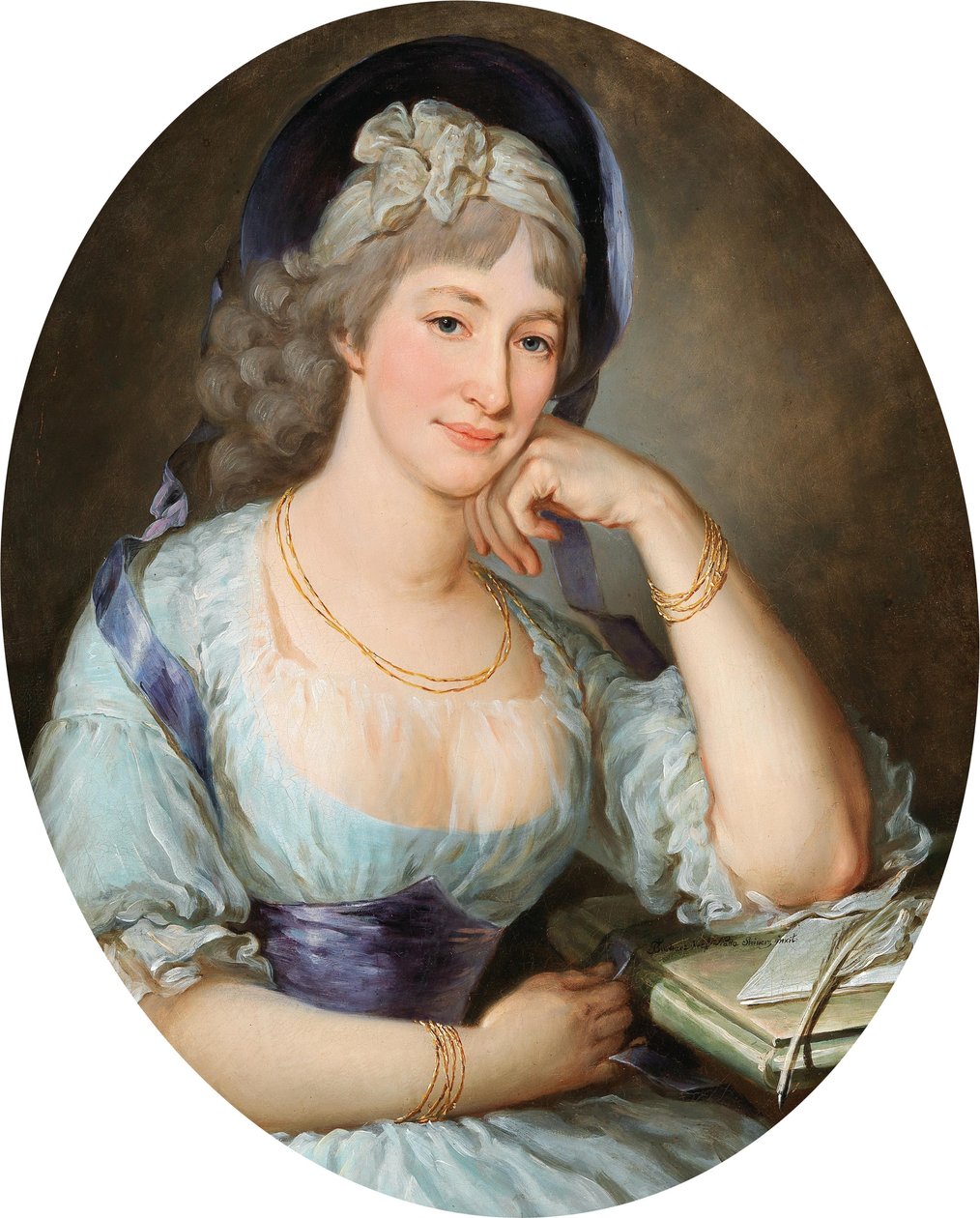 Portrét hraběnky Marie Ernestine Gräfin Esterházy-Starhemberg 1754-1813, počátek 70. let 18. století. od Krafft
