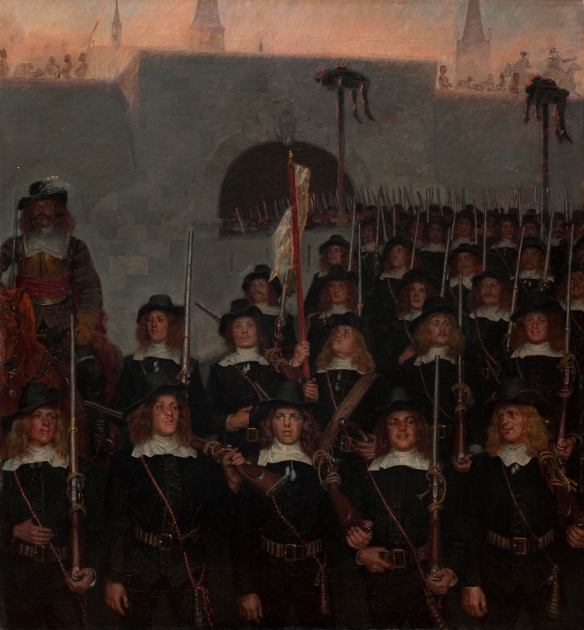 Studenti odcházejí bránit Kodaň v roce 1658 od Kristian Zahrtmann