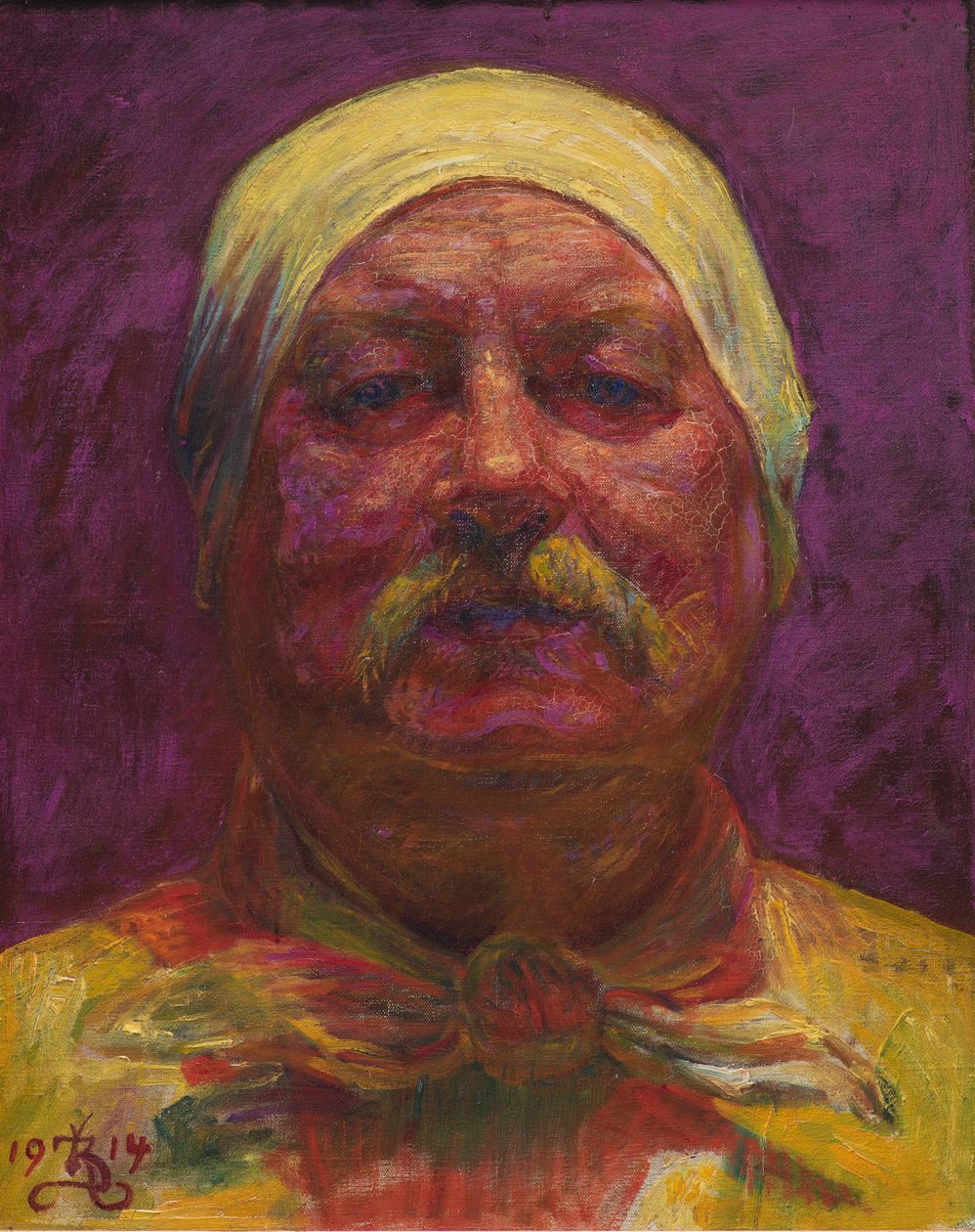 Autoportrét od Lamplight od Kristian Zahrtmann