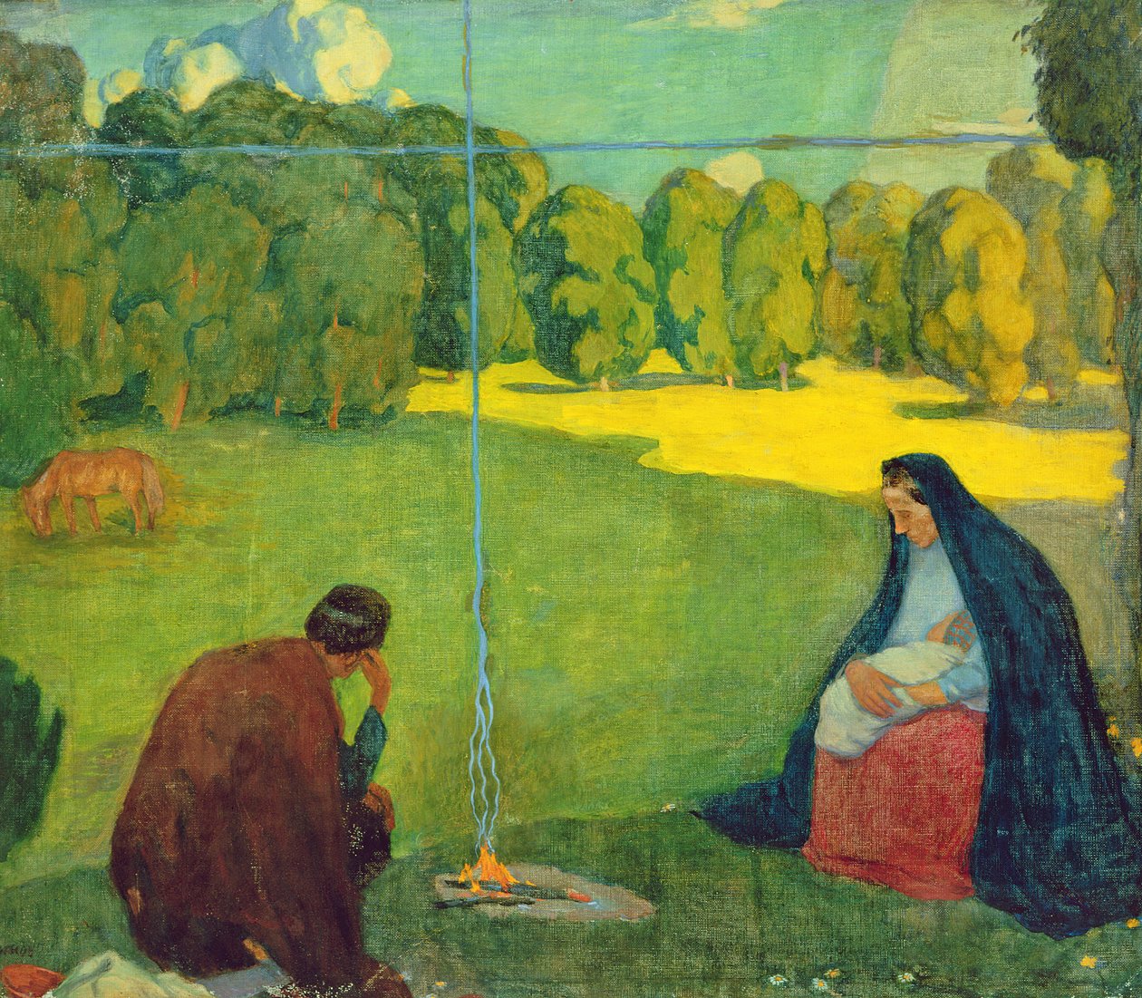 Odpočinek během cesty, kolem roku 1905 od Kristjan Raud