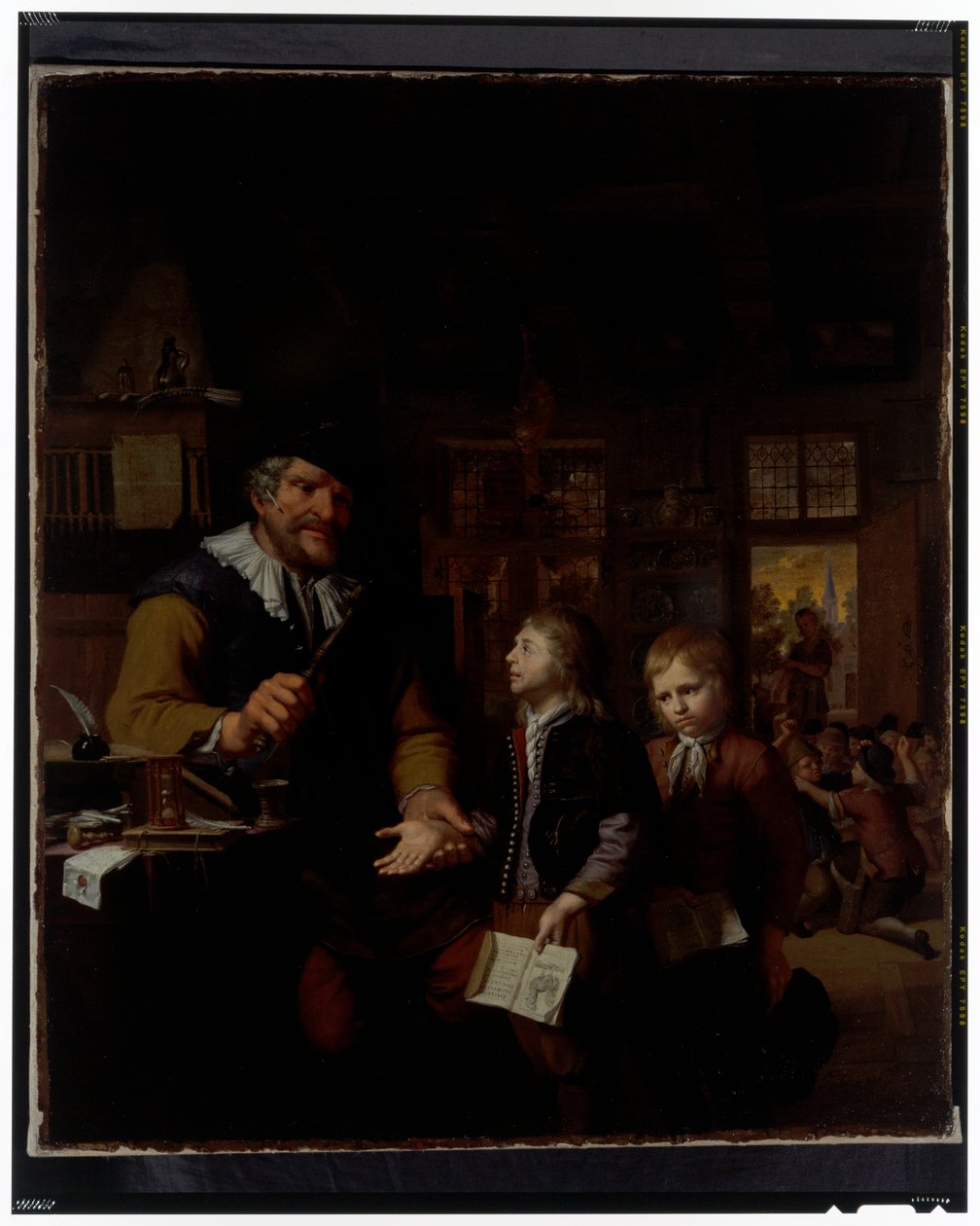 Koulumestari nuhtelee kahta poikaa od Krzyztof (1659 1729) Lubieniecki