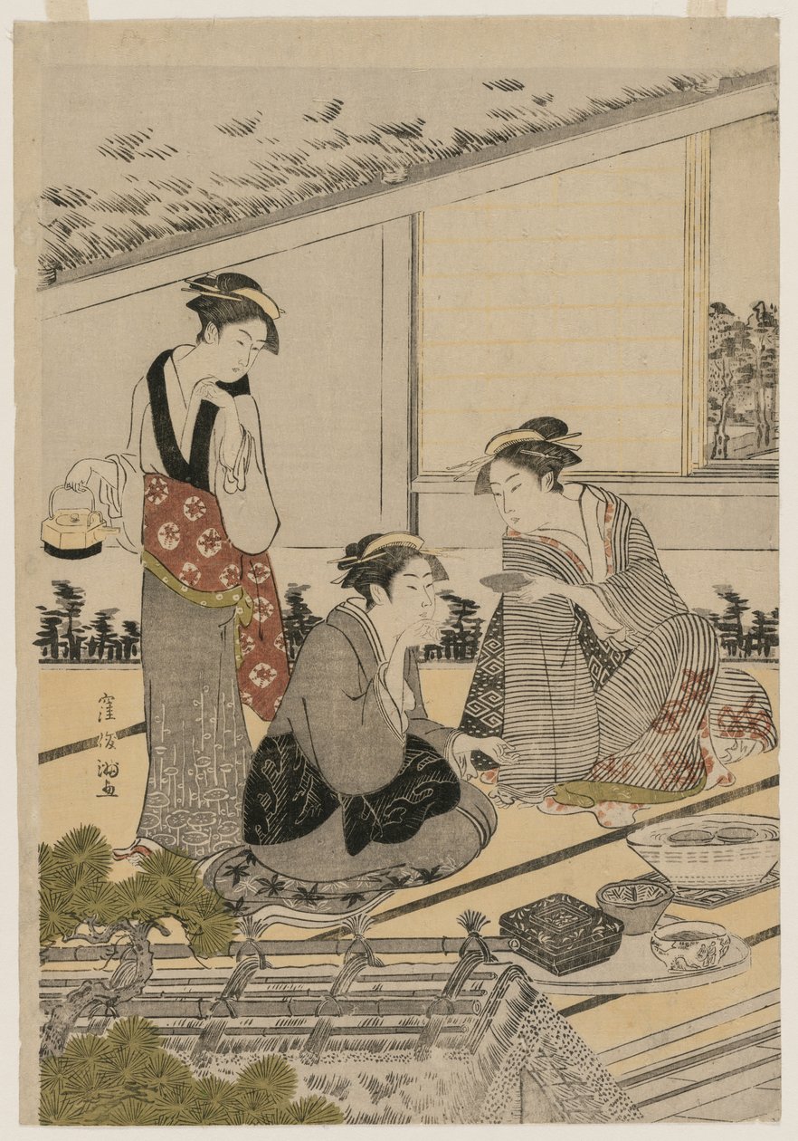 Ženy v čajovně, konec 1780. od Kubo Shunman