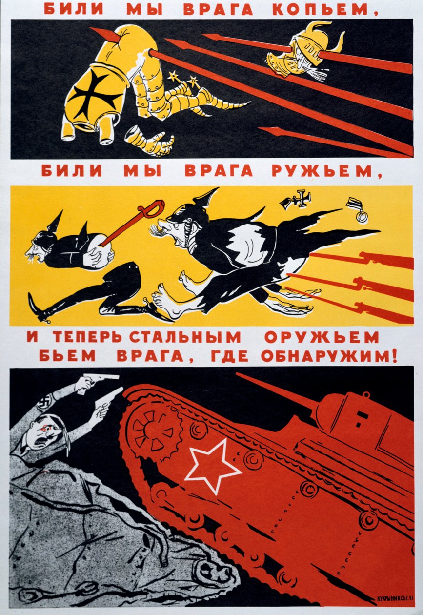 "S kopím je náš nepřítel hotový..." 1941 od Kukryniksy