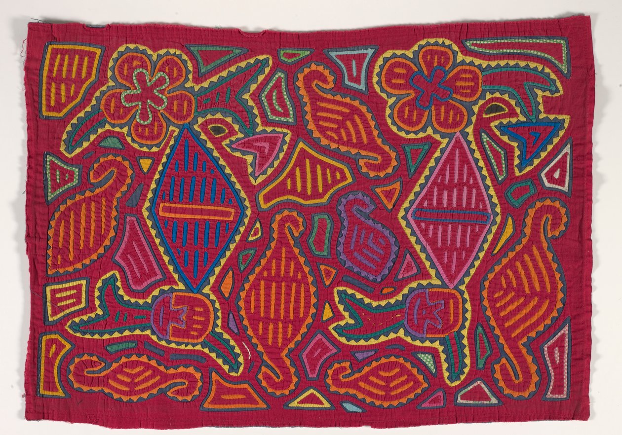 Shirt Panel (mola), cca 1950 (aplikovaná bavlna) od Kuna Indian Culture