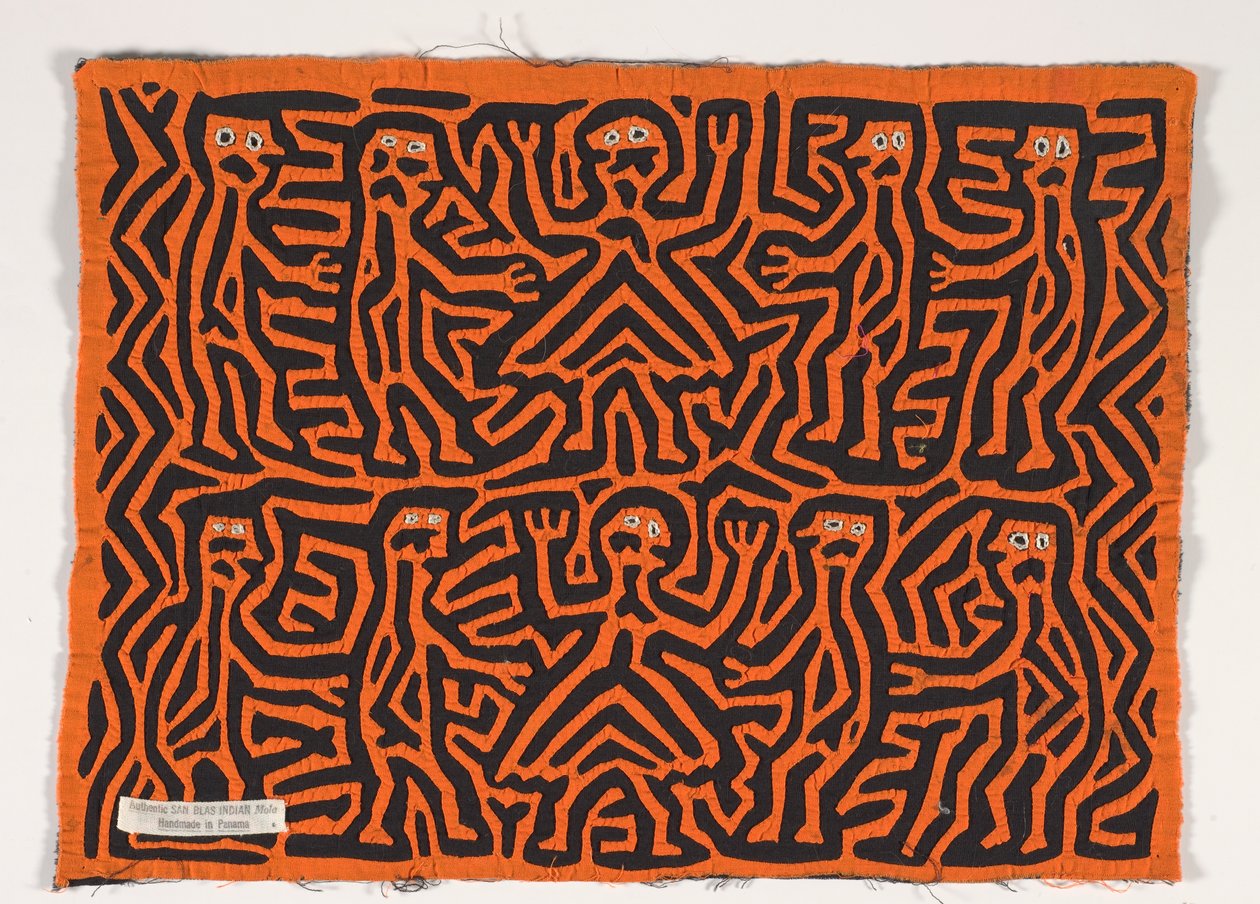 Shirt Panel (mola), cca 1950 (aplikovaná bavlna) od Kuna Indian Culture