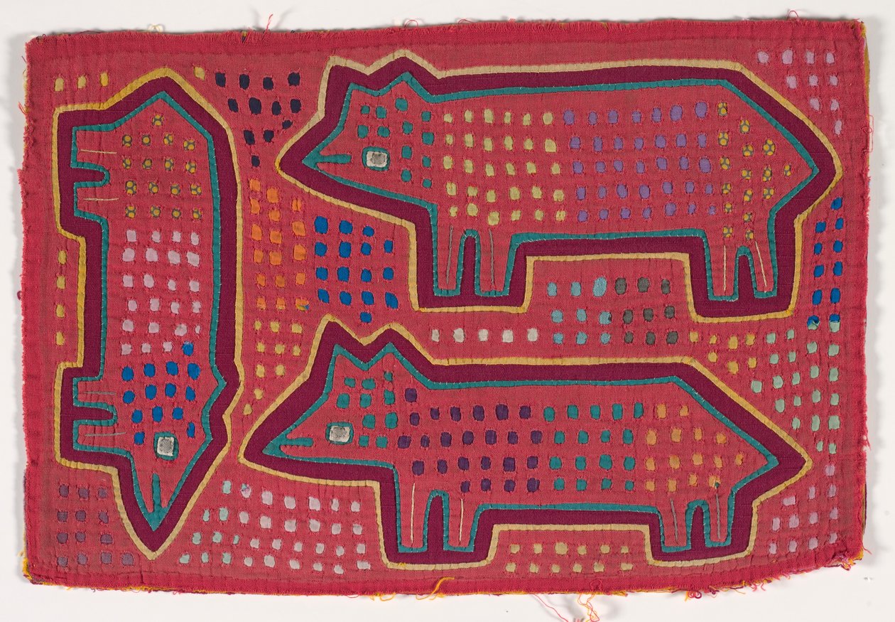 Panel košile (mola) (aplikovaná bavlna) od Kuna Indian Culture