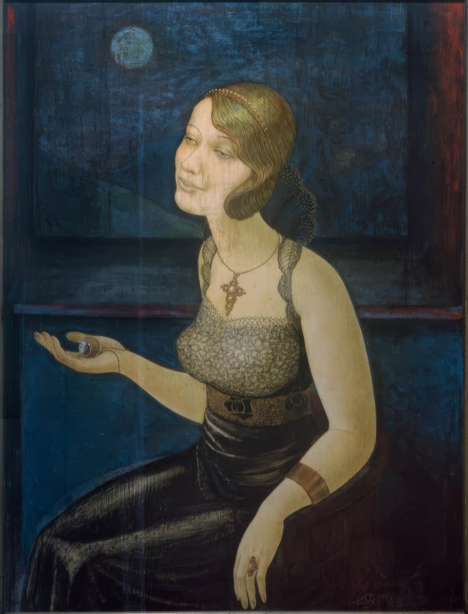 Mondnacht (Frau mit Schmuck) von Kurt Günther