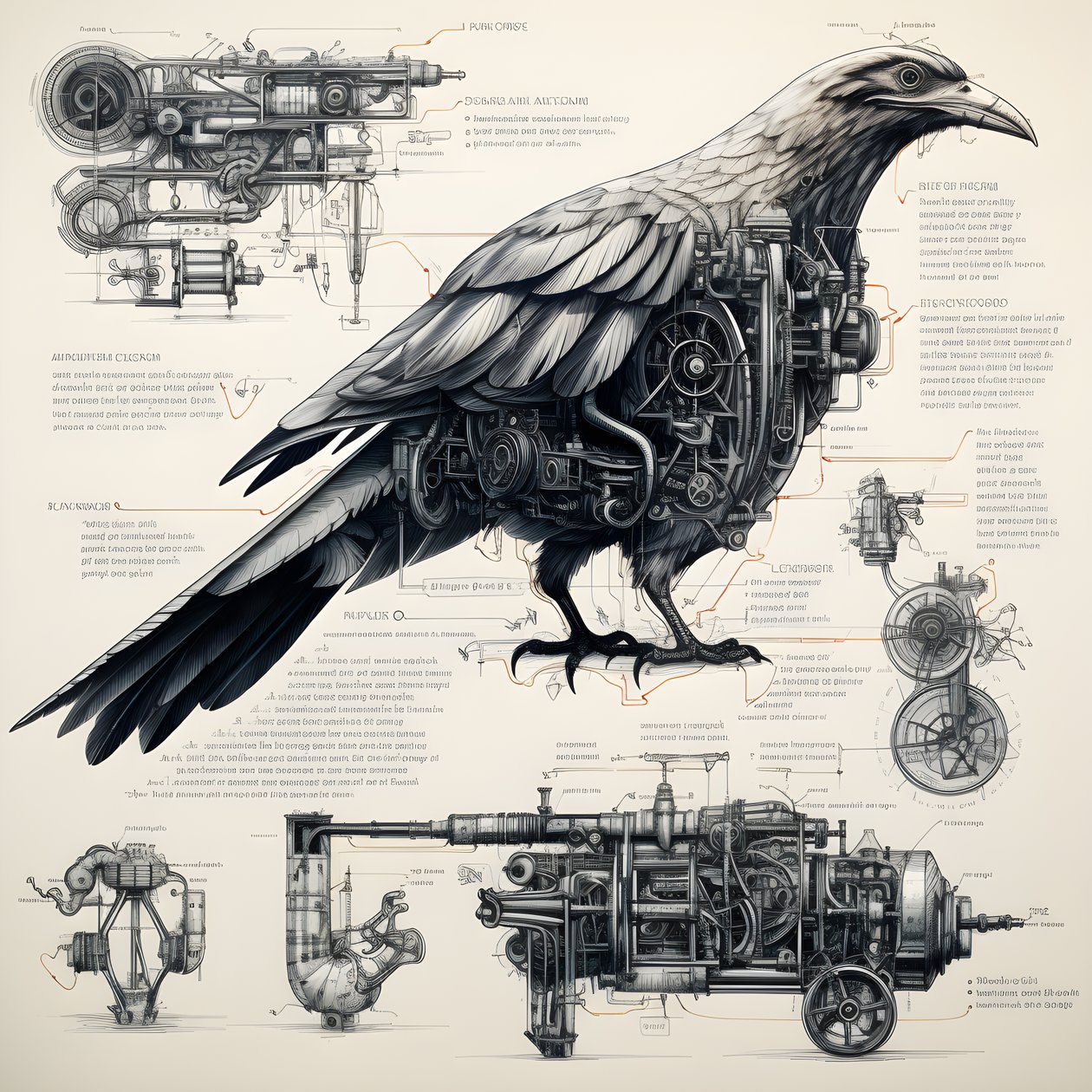 Steam mechanické ptačí plány z Da Vinci 3 od Kurt Heppke