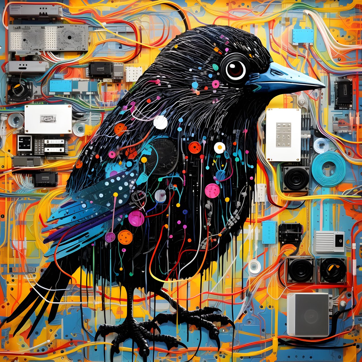 Graffiti Vogel 1 od Kurt Heppke