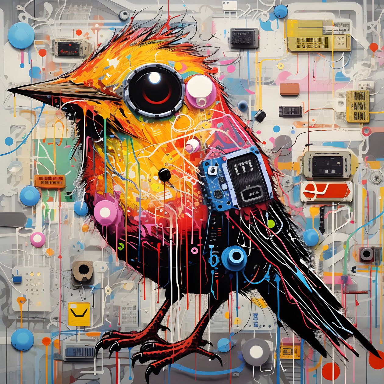 Graffiti Vogel 2 od Kurt Heppke