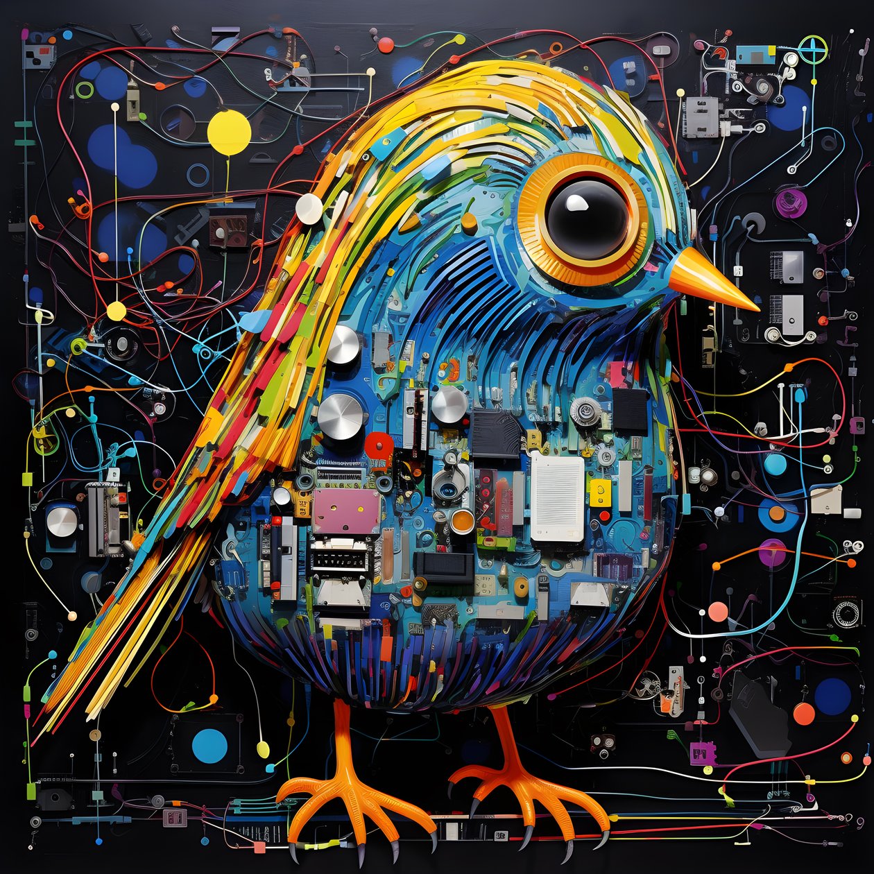 Graffiti Vogel 4 od Kurt Heppke