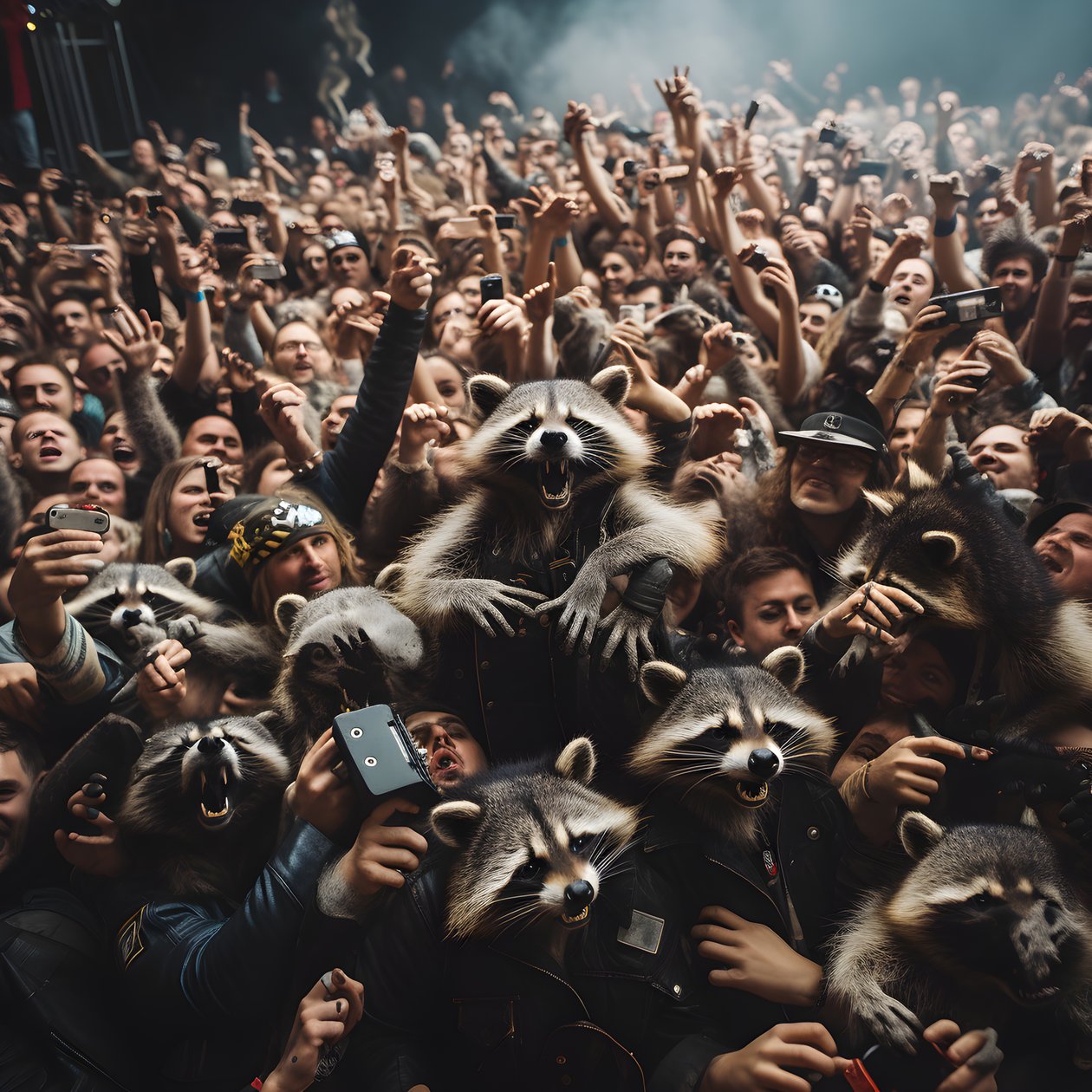 horda plná mývalů na rockové show 1 od Kurt Heppke