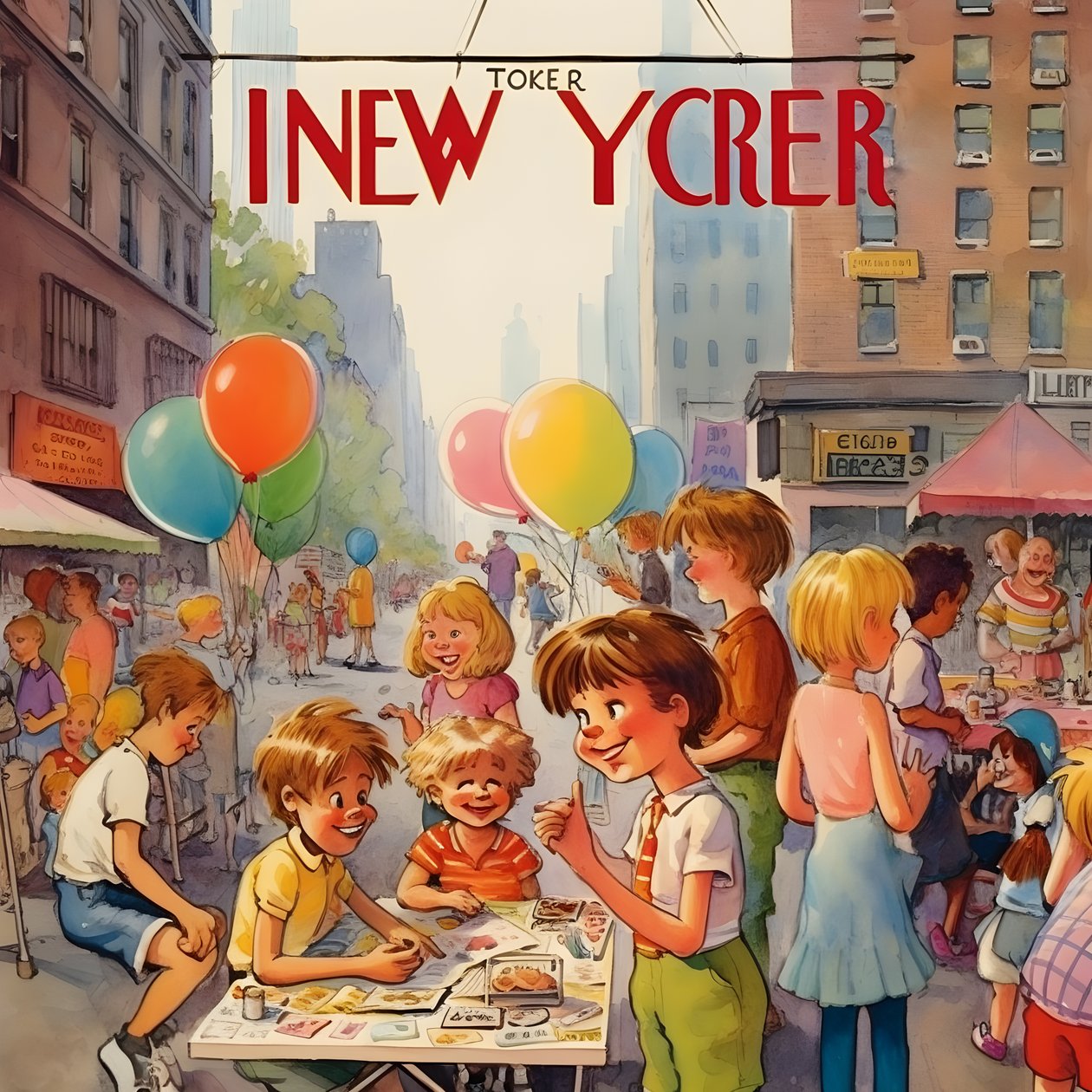barevný newyorský obal vintage kreslený roubík 2 od Kurt Heppke