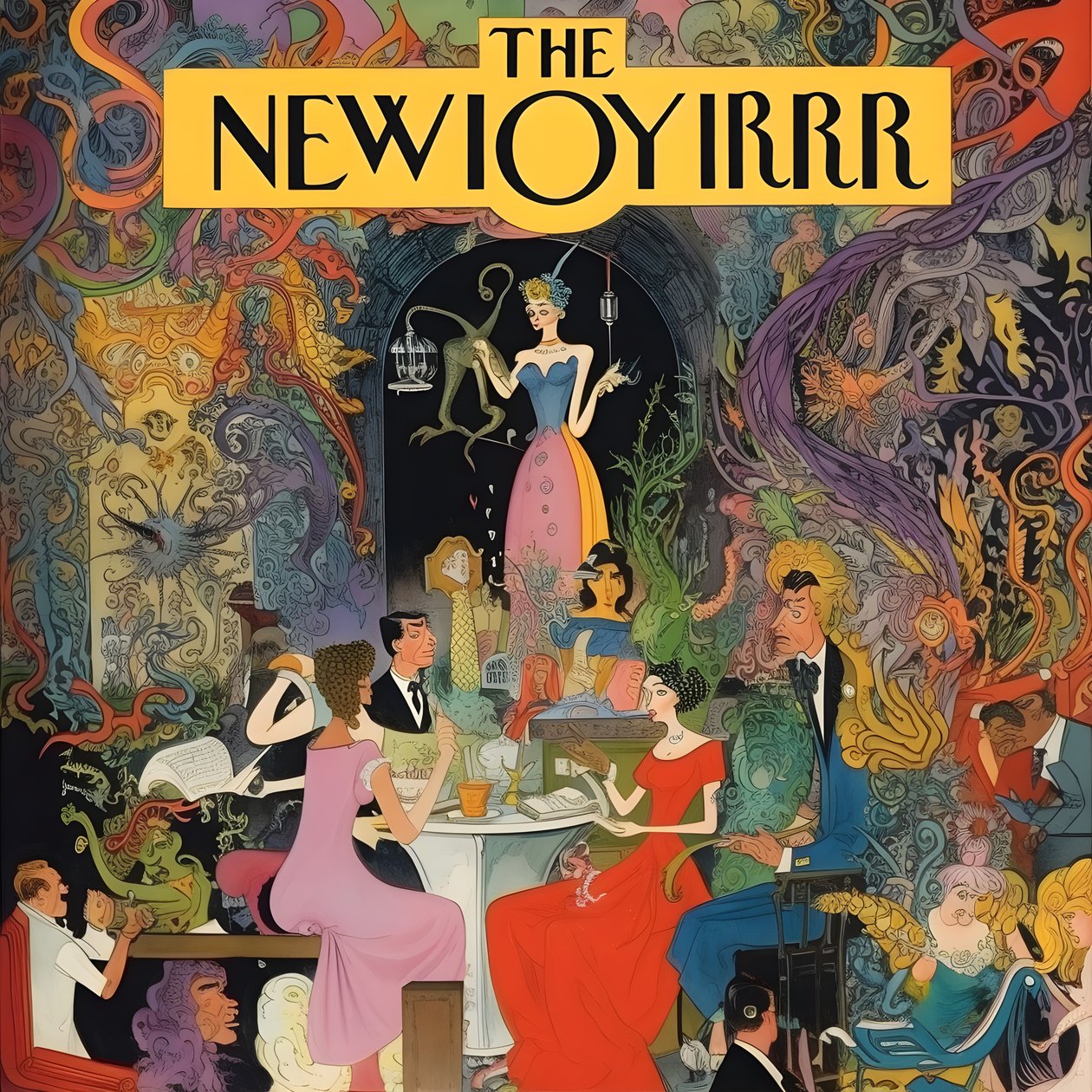 barevný newyorský obal vintage kreslený roubík 3 od Kurt Heppke
