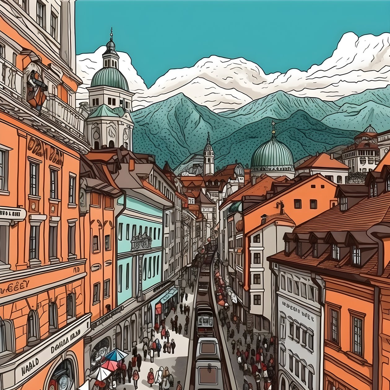innsbruck, kreslený film 4 od Kurt Heppke