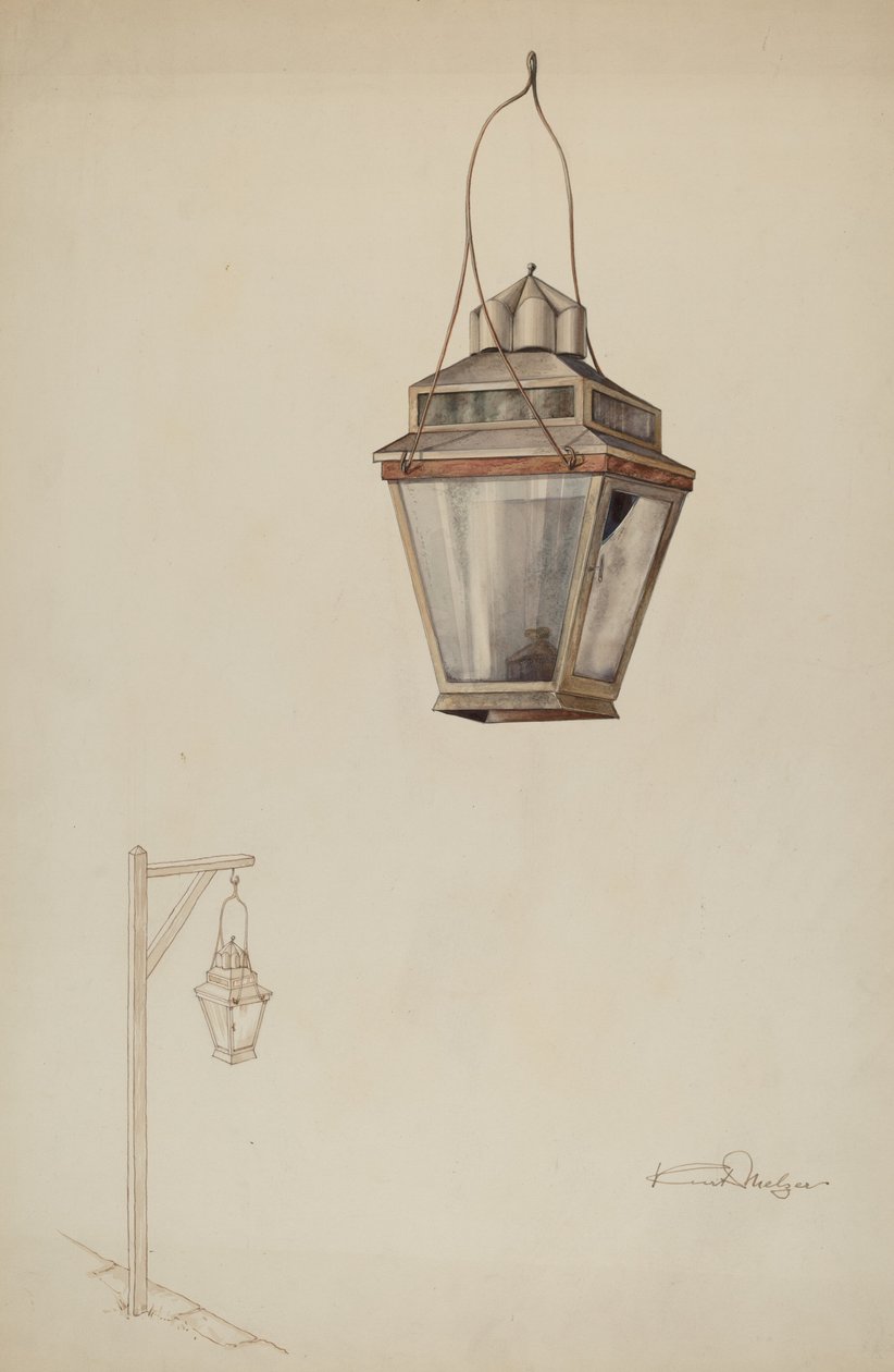 Pouliční lampa na sperma, c. 1937. od Kurt Melzer