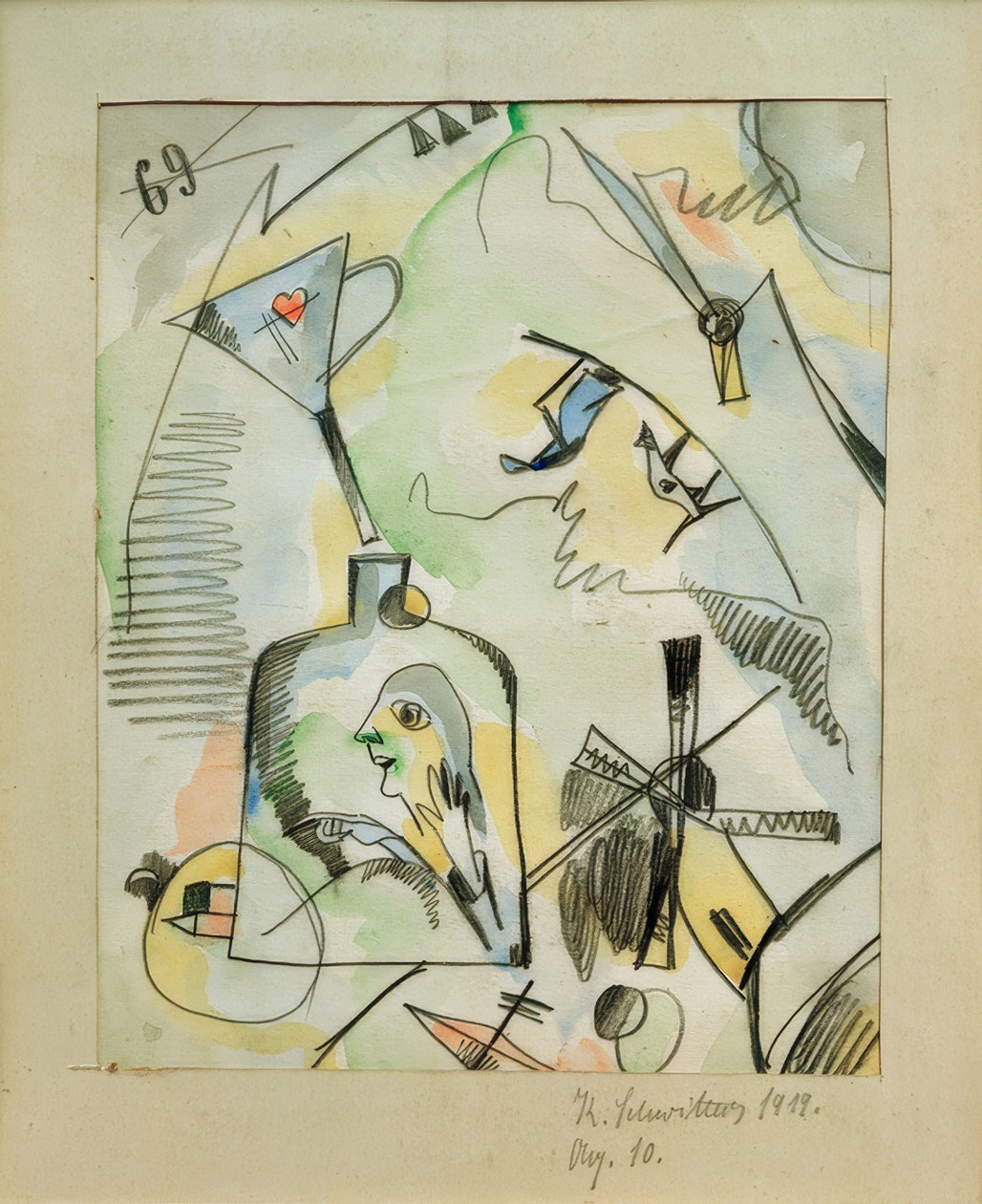 Aq. 10 (Já melou, ty meleš, on mele) od Kurt Schwitters