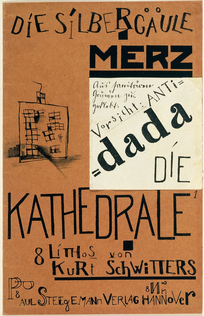 Obálka "Die Kathedrale" od Kurta Schwitterse, vydaná kolem roku 1920 od Kurt Schwitters