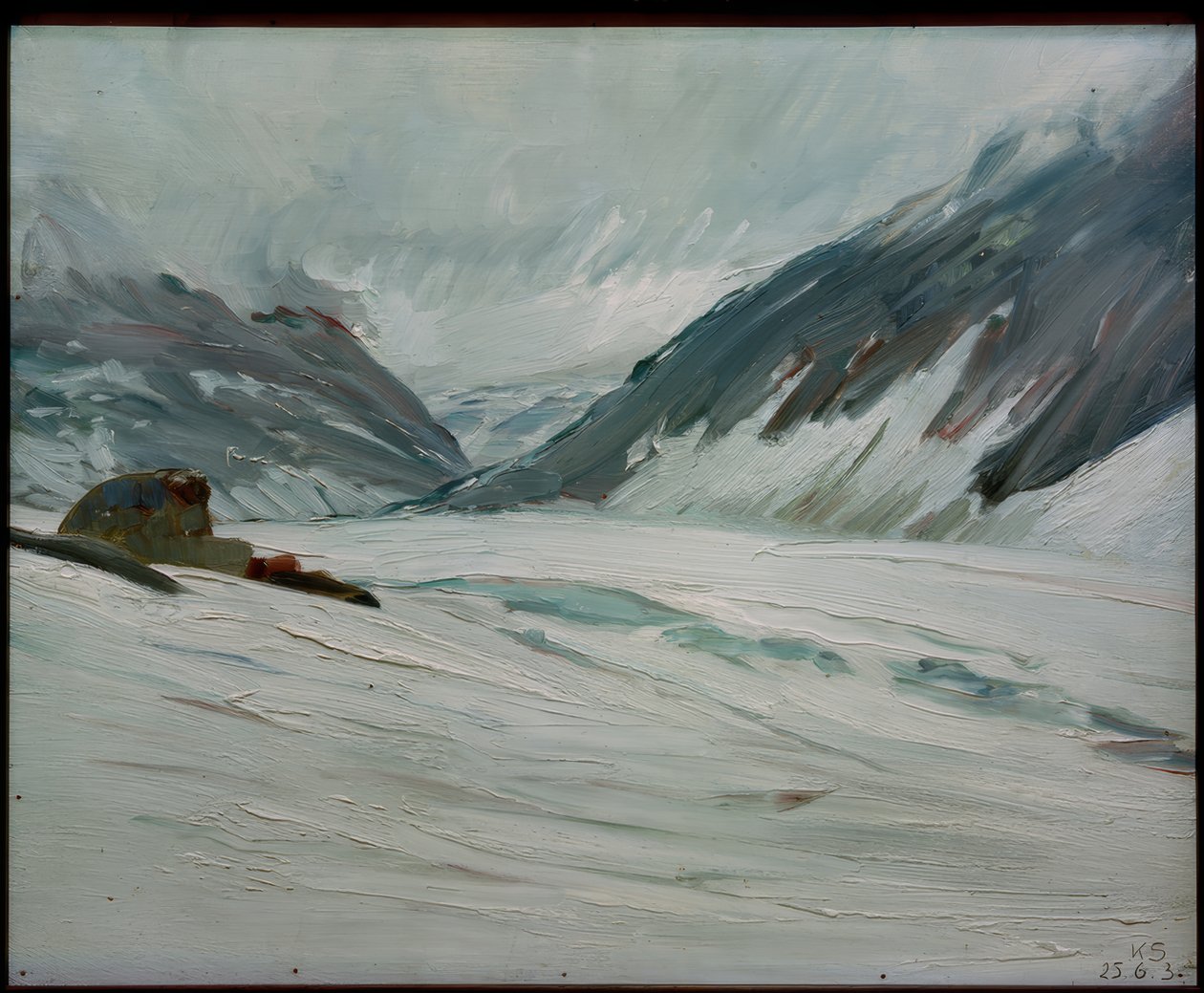 Hluboká voda se sněhem od Kurt Schwitters
