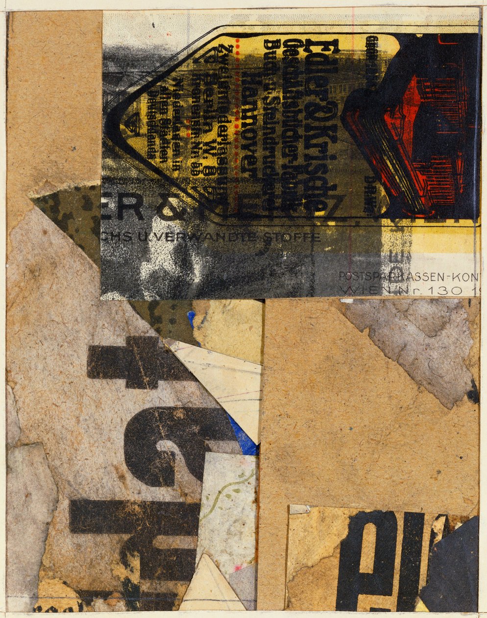 Merzbild, 1922 od Kurt Schwitters