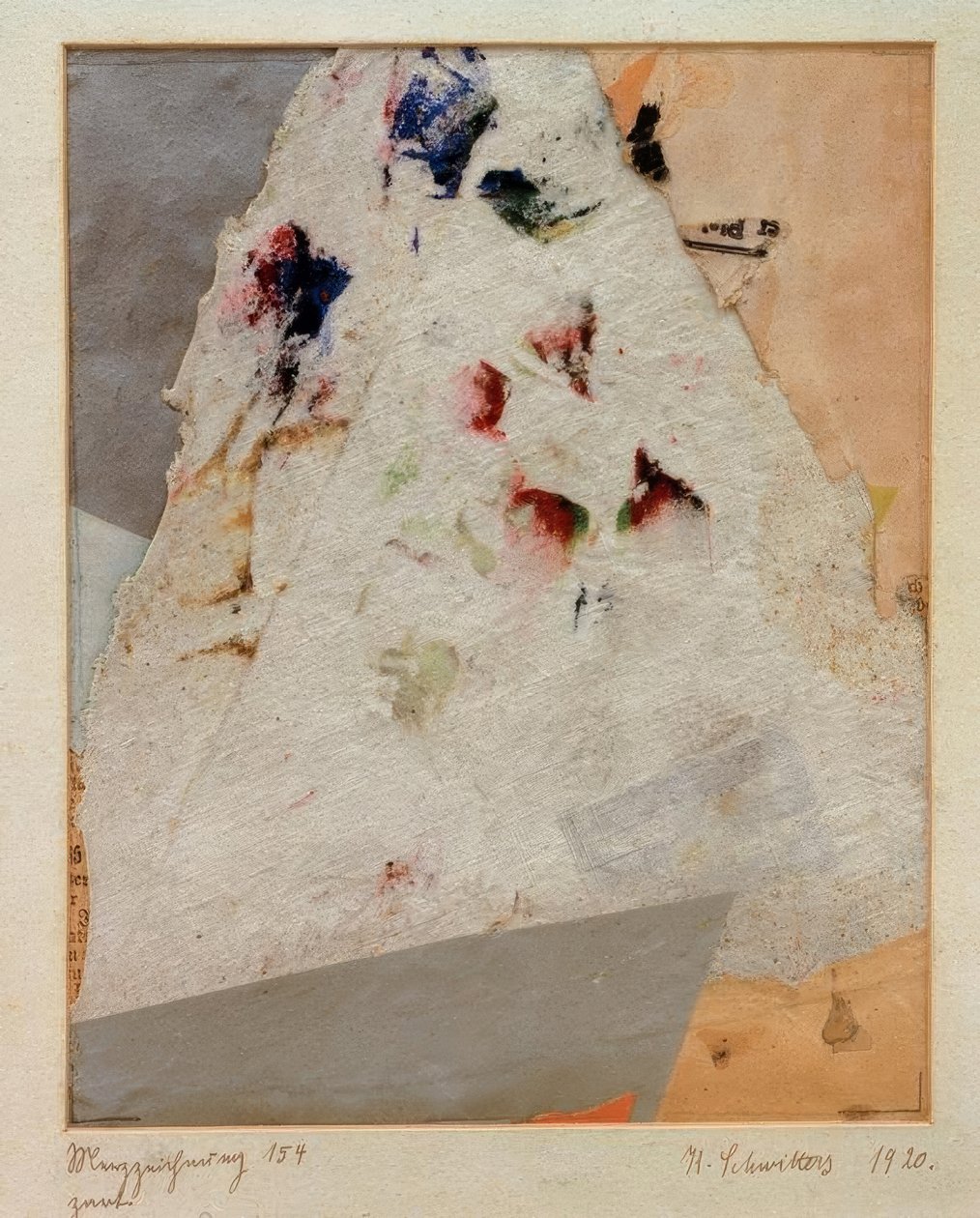 Merz kresba 154 tendr od Kurt Schwitters