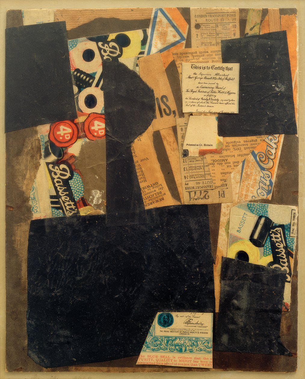 Ohne Titel (toto potvrzuje, že) od Kurt Schwitters