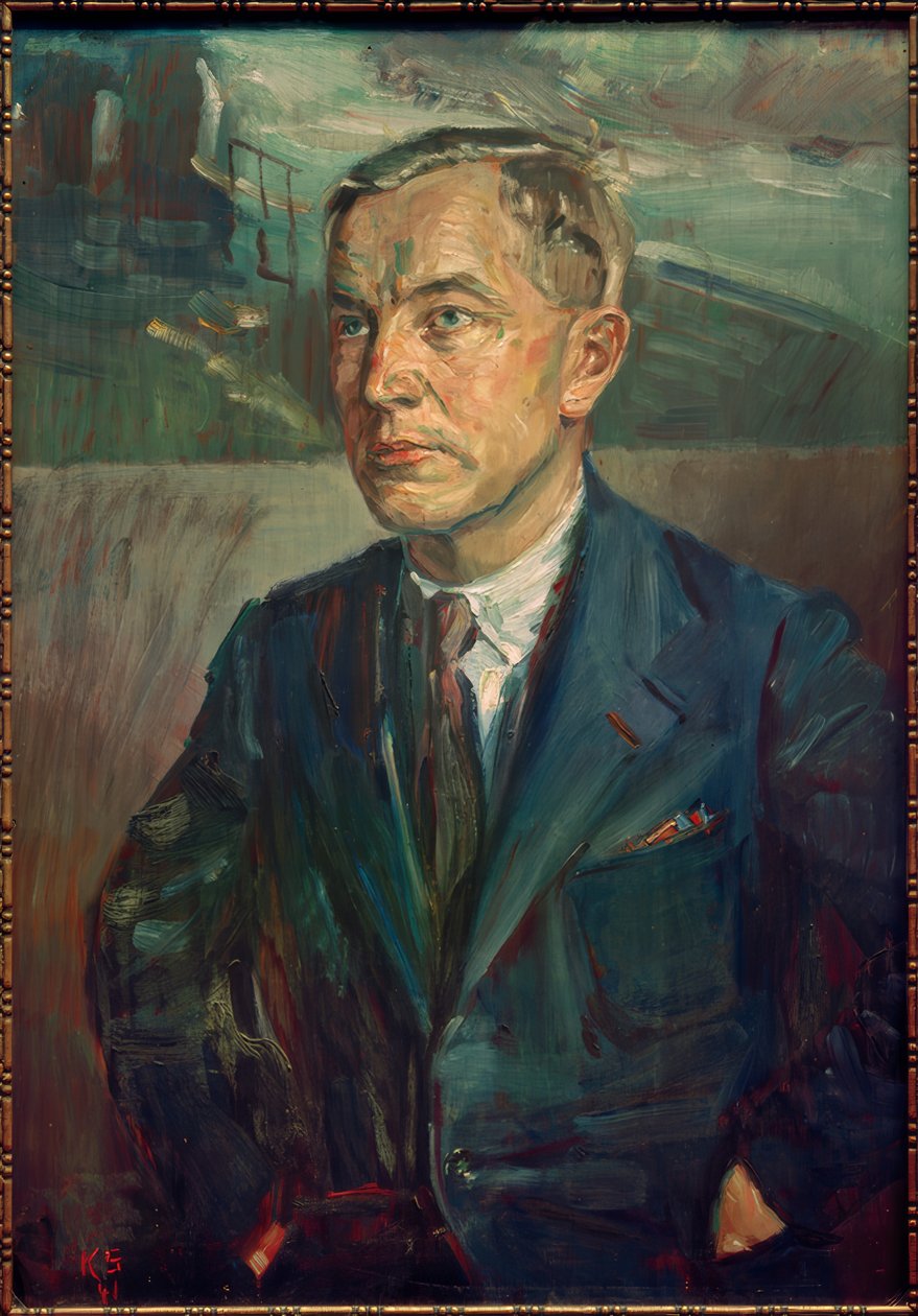 Portrét Alfa Schultese od Kurt Schwitters