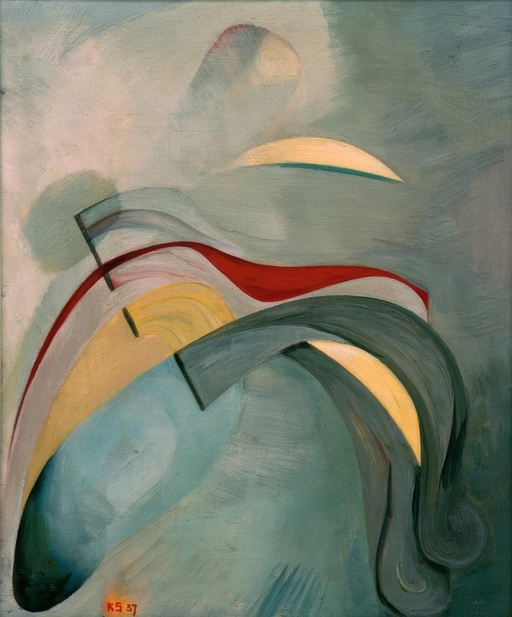 Červená čára (1) od Kurt Schwitters