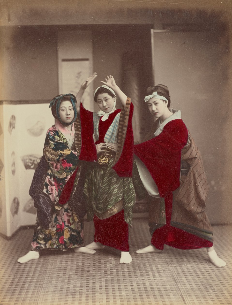 Taneční párty, kolem roku 1880 od Kusakabe Kimbei