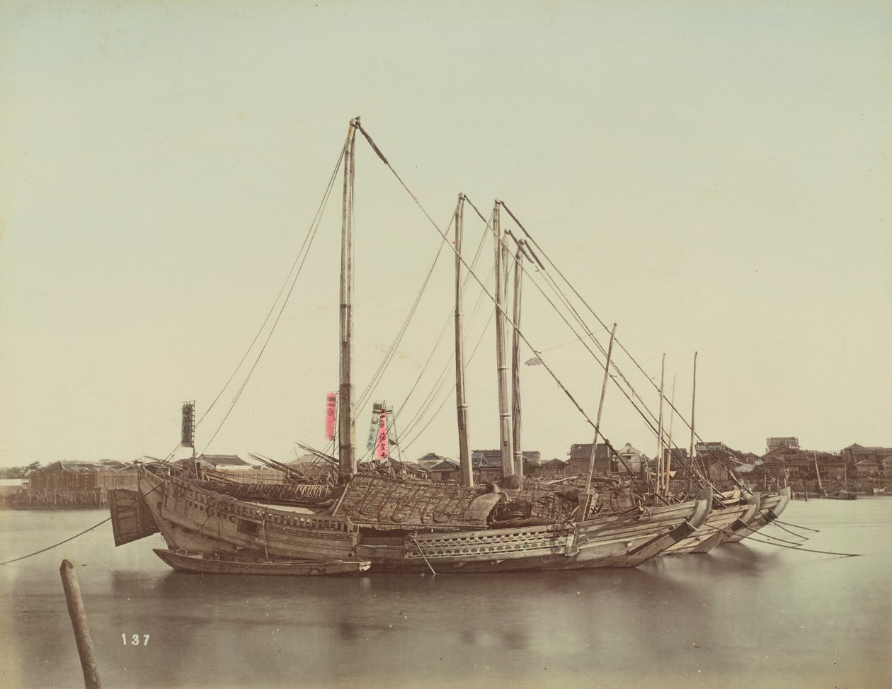 Japonské džunky, kolem roku 1880 od Kusakabe Kimbei