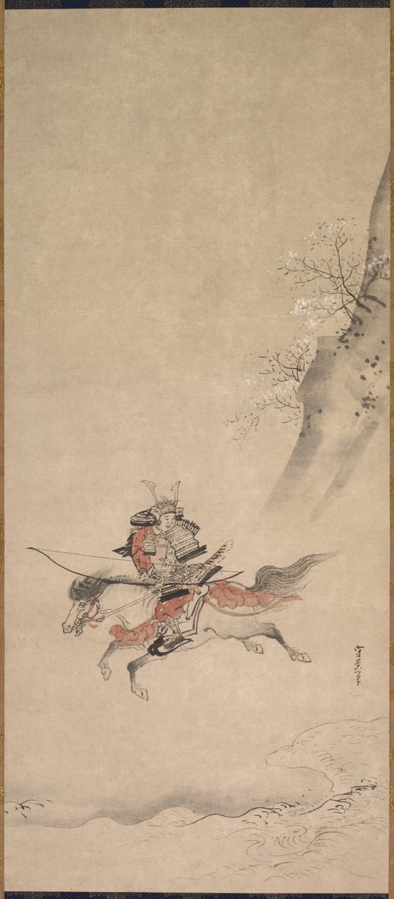 Samuraj na koni, 17. století. od Kusumi Morikage