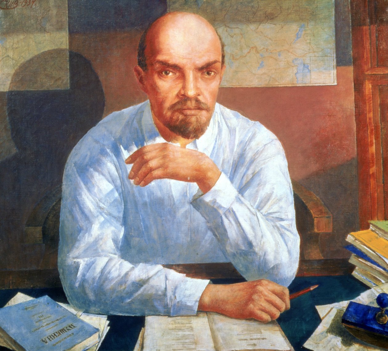 Portrét Vladimíra Iljiče Lenina (1870-1924), 1934 od Kuzma Sergeevich Petrov Vodkin
