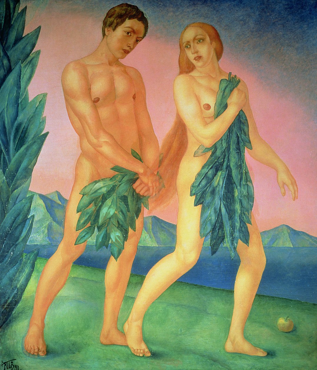 Vyhnání z ráje, 1911 od Kuzma Sergeevich Petrov Vodkin