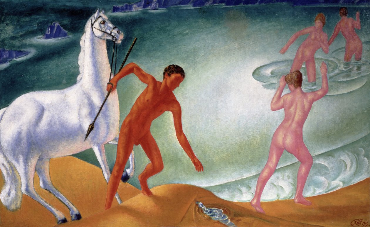 Žíznivý válečník, 1915 od Kuzma Sergeevich Petrov Vodkin