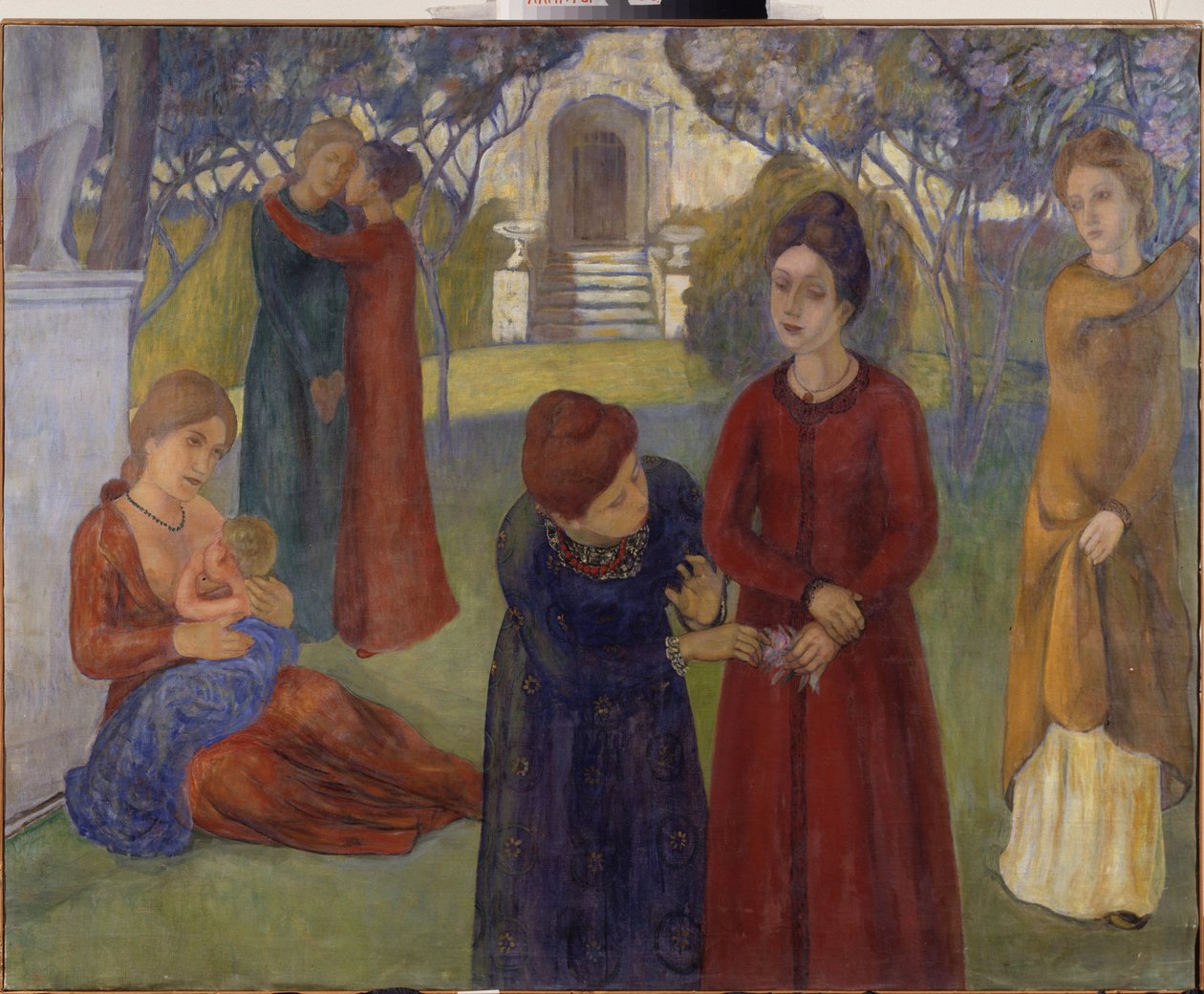 Jazyk květin. Malba Kuzmy Sergejeviče Petrova Vodkina (Petrov-Vodkin) (Kouzma Petrov Vodkin) (Petrov-Vodkin) (1878-1939), olej na plátně od Kuzma Sergeevich Petrov Vodkin